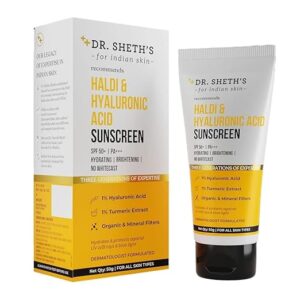 Dr. Sheth S Haldi And Hyaluronic Acid Sunscreen With 1 Percent Hyaluronic Acid 50Gm