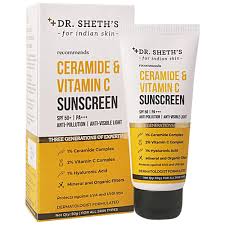 Dr. Sheth S Ceramide And Vitamin C Sunscreen Spf 50 Plus Pa Plus Plus Plus 50Gm
