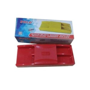 Polo White Black Board Duster With Dual Marker Holder 1 N