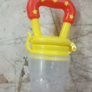 Silicone Food Fruit Nibbler With Extra Mesh Soft Pacifier Baby Fruit Feeder Color Yellow