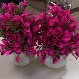 Artificial Flower Pot Pink Colour Pack Of 2