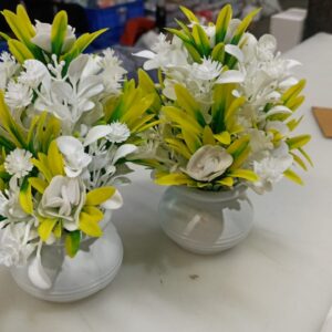 Artificial Flower Pot Green Colour Pack Of 2