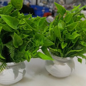 Artificial Flower Pot Green Pack Of 2