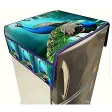Crosmo Peacock Design Fridge Top Cover Refrigerator Top Cover