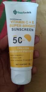 Sunscreen Spf 50 Pa Plus Plus Plus Vitamin C Pluse Super Bright Sunscreen Spf 50 Pa Plus Plus Plus 60 G