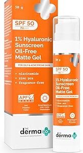 The Derma Co 1 Percent Hyaluronic Sunscreen Oil Free Matte Gel 50Gm
