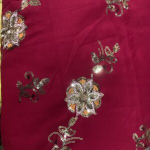 Unstitched Suit For Women Colour Red