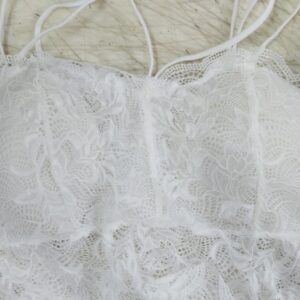 Women Lace Bralette Color White Size M