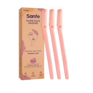 Sanfe Glide Face Razors Radiant Self 5 In 1 Eyebrows Upper Lips Peach Fuzz Chin Hair 3N