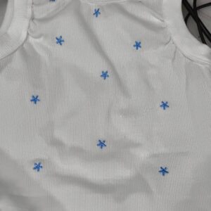 Women White Print Top Size S