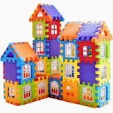 Happy House Building Blocks House Construction Set Interlocking Educational Toy 52 Pcs