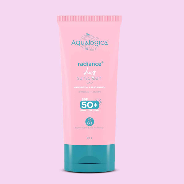 Aqualogica Radiance Plus Dewy Sunscreen With Spf 50 Plus And Pa Plus Plus Plus For Uva B Protection And No White Cast 15Gm