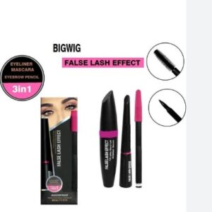 3 In 1 Set Bwg Of Waterproof Eyeliner Mascara With Eyebrow Pencil 13.1Ml
