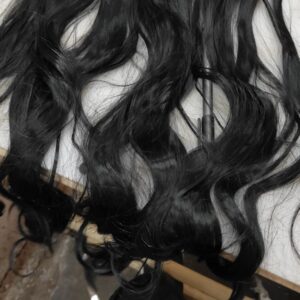 Baal 5 Clips V Shaped Curly Hair Extension For Women And Girls Black Color