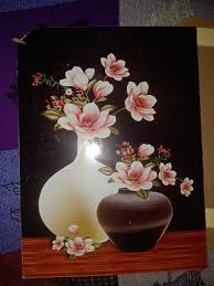 Ghodela Creations Set Of 3 Flower Uv Textured Self Adhesive