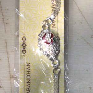 Artificial Silver Plated Rakhi For Brother 1Pc