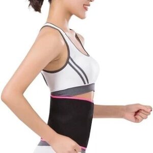 Black And Pink Color Sweat Slim Belt