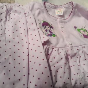 Girls Printed Top And Bottom Set Purple Size 26