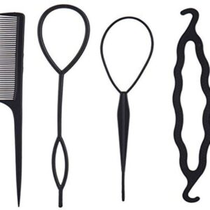 Hair Style Accessories 4 Pcs Black