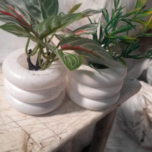 Artificial Flower Plant Pot Green Pack Of 2