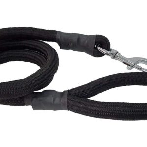 Stylish Black Plain Dog Rope Leash 18 Mm