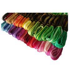 Embroidery Coloured Threads Multicolour 30 G