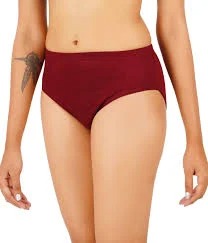 Womens Cotton Panty Maroon Size 30