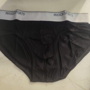 Masch Sports Black Regular Fit Micro Modal Elastane Blend Briefs For Men Size L