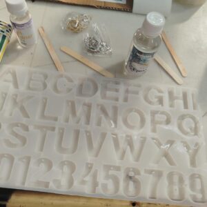 Silicone Alphabet Jewelry Silicone Resin Mold Jewelry Making