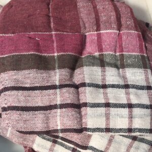 Wine And White Checkered Kitchen Towel 12 Pcs