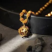 Japan Gold Plated Shree Om Rudraksha Mala