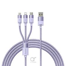 Lavender Color 3 In 1 Usb Cable