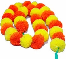 Orange And Yellow Marigold Artificial Flower Door Garland