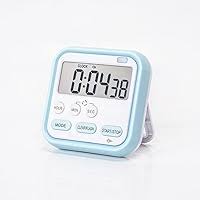 Multi Function Digital Alarm Clock Timer Large Display Custom Study Reminder Professionals Portable Plastic Blue 7X7Cm