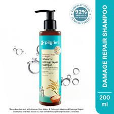Pilgrim Korean Rice Water And Collagen Advanced Damage Repair Shampoo Hair Fall Control 200Ml