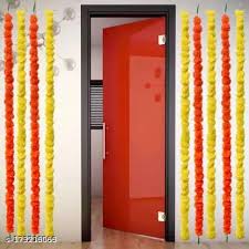 Orange And Yellow Color Artificial Flower For Home Decor Set Of 5