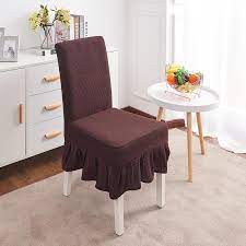 Brown Color Designer Chair Cover Set Of 2