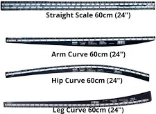 Khyati Black Color Plastic Sewing Scale Set Of 4