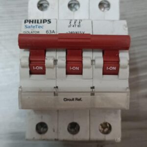 Philips Safetec 63A Isolator 3 Pole For Home