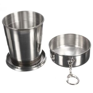 Credly Folding Stainless Steel Travel Mug Cup Glass Camping Water Glass