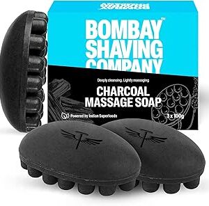 Bombay Shaving Company Charcoal Massage Soap 100G Pack Of 3