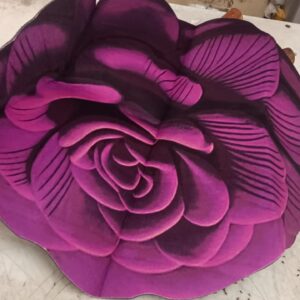 Luxury 3D Floral Rose Mat Anti Slip Water Absorbent Soft Velvet Rug For Living Room And Bedroom