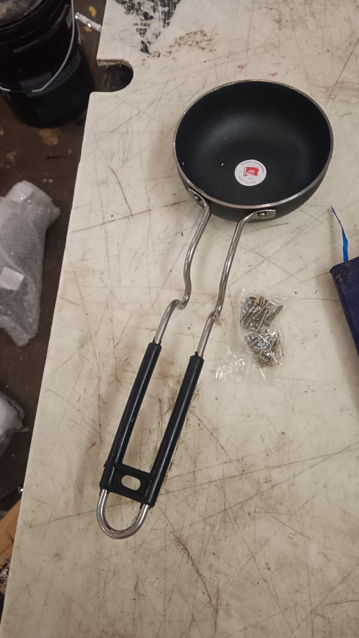 Sri Fit Tadka Pan Cast Iron Small Tadka Pan 8 Cm Diameter 0 .2 L Capacity Stainless Steel Nonstick Induction Bottom