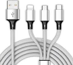 3 In 1 Charging Triple Usb Cable Fast Charging Multi Pins