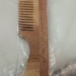 Wide Handle Neem Wooden Comb 7 Inch