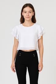 Women Top White Color Size L