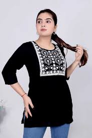 Women Kurta Black Color Size M