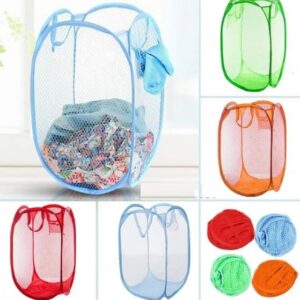 Nylon Mesh Laundry Basket Multi Colour Pack Of 5