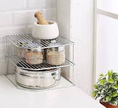Stainless Steel 3 Tier Corner Rack For Kitchen