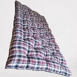 Multicolour Check Cotton Quilt Box Mattress Single Bed